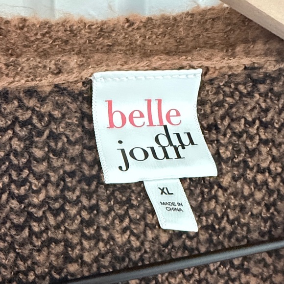 Brown Geometric Patterned Women's Sweater - Picture 3 of 5